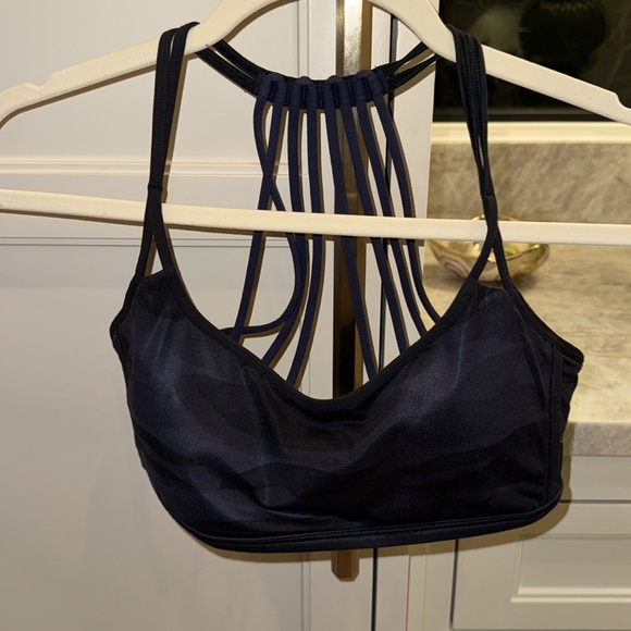 Lululemon Lighten Up Bra Mini Coast Camo Deep Navy Black / Black / Deep Navy 8 - Picture 6 of 9